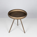 SIDE TABLE METALIC NET BRASS ANTIQUE 44x44x50cm