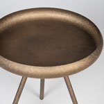 SIDE TABLE METALIC NET BRASS ANTIQUE 44x44x50cm