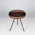 SIDE TABLE METALIC NET COPPER ANTIQUE 40x40x46cm