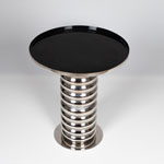 SIDE TABLE METALIC BLACK-SILVER 46x46x52cm