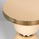 SIDE TABLE METALIC ORANGE-GOLD 50x50x55cm