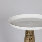 ΤΡΑΠΕΖΙ BOHΘΗΤΙΚΟ ΜΕΤΑΛΛΙΚΟ ΛΕΥΚΟ-ΧΡΥΣΟ 45x18x53cm