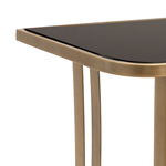 ΚΟΝΣΟΛΑ ΜΕΤΑΛΛΙΚΗ ΜΕ ΓΥΑΛΙΝΗ ΕΠΙΦΑΝΕΙΑ ΧΡΥΣΗ 120x32x75cm