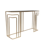 ΚΟΝΣΟΛΑ ΜΕΤΑΛΛΙΚΗ ΜΕ ΓΥΑΛΙΝΗ ΕΠΙΦΑΝΕΙΑ ΧΡΥΣΗ  120x32x75cm