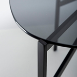 ΤΡΑΠΕΖΙ ΜΕΤΑΛΛΙΚΟ ΜΑΥΡΟ-ΓΥΑΛΙΝΟ 70.5x52x45cm