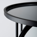 ΒΟΗΘΗΤΙΚΟ ΤΡΑΠΕΖΑΚΙ ΜΕΤΑΛΛΙΚΟ ΜΑΥΡΟ-ΜΕΤΑΛΛΙΚΗ ΕΠΙΦΑΝΕΙΑ 45x45x55cm