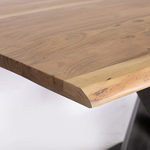 TABLE ACACIA WOOD BROWN - BLACK 180x100x76cm