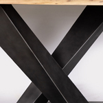 TABLE ACACIA WOOD BROWN - BLACK 180x100x76cm