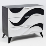 ΣΥΡΤΑΡΙΕΡΑ ΞΥΛΙΝΗ ΛΕΥΚΟ - ΜΑΥΡΟ 80x40x80cm