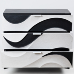 ΣΥΡΤΑΡΙΕΡΑ ΞΥΛΙΝΗ ΛΕΥΚΟ - ΜΑΥΡΟ 80x40x80cm