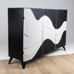 ΝΤΟΥΛΑΠΙ ΞΥΛΙΝΟ ΛΕΥΚΟ - ΜΑΥΡΟ 120x31x81cm