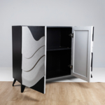 ΝΤΟΥΛΑΠΙ ΞΥΛΙΝΟ ΛΕΥΚΟ - ΜΑΥΡΟ 120x31x81cm