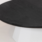 ΤΡΑΠΕΖΙ ΣΑΛΟΝΙΟΥ ΞΥΛΙΝΟ ΛΕΥΚΟ - ΜΑΥΡΟ 90x90x31cm