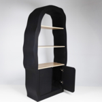 ΡΑΦΙΕΡΑ ΞΥΛΙΝΗ ΦΥΣΙΚΟ-ΜΑΥΡΗ 88x30x165cm