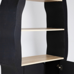 ΡΑΦΙΕΡΑ ΞΥΛΙΝΗ ΦΥΣΙΚΟ-ΜΑΥΡΗ 88x30x165cm