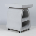 ΤΡΑΠΕΖΙ ΒΟΗΘΗΤΙΚΟ ΞΥΛΙΝΟ ΜΕ ΡΟΔΕΣ ΛΕΥΚΟ 48x40x60cm