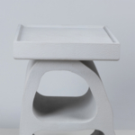 ΤΡΑΠΕΖΙ ΒΟΗΘΗΤΙΚΟ ΞΥΛΙΝΟ ΜΕ ΡΟΔΕΣ ΛΕΥΚΟ 48x40x60cm