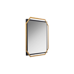 MIRROR METALLIC BLACK-GOLD 56x3x56cm