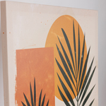 CANVAS WALL ART VASE WITH FLOWERS & FIGURE ORANGE - BLACK - BURGUNDY 50x70cm