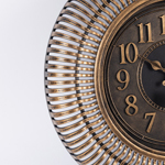 WALL CLOCK PLASTIC ANTIQUE BRONZE 40.6x4.6x40.6cm