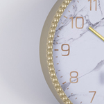WALL CLOCK PLASTIC GOLD - WHITE 27x4x27cm