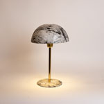 TABLE LAMP METAL MOSAIC WHITE ANTIQUE 26x26x41cm