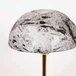 TABLE LAMP METAL MOSAIC WHITE ANTIQUE 26x26x41cm