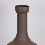 VASE METAL BROWN 23x23x72cm