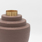 VASE METAL GREY-GOLD 21x21x24cm