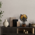 ΥΔΡΟΓΕΙΟΣ ΜΕΤΑΛΛΙΚΗ ΜΑΥΡΟ-ΚΑΦΕ 15.20x28cm