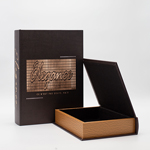 S/2 DECORATIVE BOOK BOX ELEGANCE-AMORE BLACK-GOLD 34x25x7cm/ 27x20x5.5cm