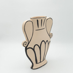 BAZO ΑΜΦΟΡΕΑΣ ΚΕΡΑΜΙΚΟ ΜΠΕΖ-ΜΑΥΡΟ 27x6x32cm