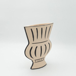 BAZO ΑΜΦΟΡΕΑΣ ΚΕΡΑΜΙΚΟ ΜΠΕΖ-ΜΑΥΡΟ 21x6x26cm