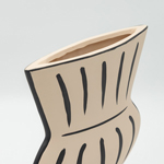 BAZO ΑΜΦΟΡΕΑΣ ΚΕΡΑΜΙΚΟ ΜΠΕΖ-ΜΑΥΡΟ 21x6x26cm