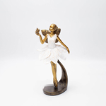 DECORATIVE FAIRY POLYRESIN BRONZE-WHITE 9.5X8.5X20.7cm