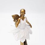 DECORATIVE FAIRY POLYRESIN BRONZE-WHITE 9.5X8.5X20.7cm