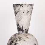 ΒΑΖΟ ΜΕΤΑΛΛΙΚΟ ΜΩΣΑΪΚΟ ΛΕΥΚΟ ΑΝΤΙΚΕ 25x25x66cm