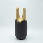 ΒΑΖΟ ΚΕΡΑΜΙΚΟ ΧΡΥΣΟ - ΜΑΥΡΟ 15x15x37cm