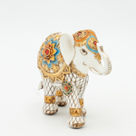 ΕLEPHANT WHITE-GOLD 14Χ5Χ12CM