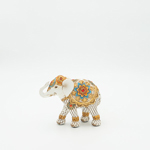ΕLEPHANT WHITE-GOLD 14Χ5Χ12CM