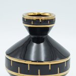 ΒΑΖΟ ΚΕΡΑΜΙΚΟ ΜΑΥΡΟ - ΧΡΥΣΟ 13x15cm