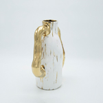 ΒΑΖΟ ΚΕΡΑΜΙΚΟ ΛΕΥΚΟ -ΧΡΥΣΟ 28x15.5x34cm