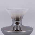 VASE GLASS BLACK-WHITE 33x33x30cm