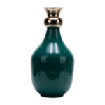 ΒΑΖΟ ΜΕΤΑΛΛΙΚΟ ΜΑΥΡΟ - ΧΡΥΣΟ 18x9x35cm