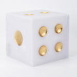 ΖΑΡΙ ΠΟΛΥΡΕΖΙΝ ΛΕΥΚΟ - ΧΡΥΣΟ 16x16x16cm