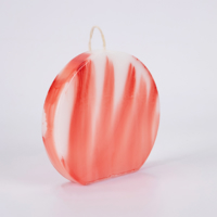 ΚΕΡΙ ΚΥΚΛΟΣ ΜΑΡΜΑΡΟ ΛΕΥΚΟ - ΚΟΚΚΙΝΟ 15x15cm