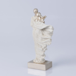 ΓΛΥΠΤΟ ΠΟΛΥΡΕΖΙΝ ΖΕΥΓΑΡΙ ΛΕΥΚΟ - ΧΡΥΣΟ 12x6x25cm