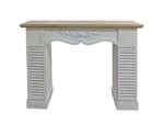 DECO WOODEN FIREPLACE WHITE - BROWN 115x25x101cm