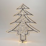 ΦΩΤΙΖΟΜΕΝΟ ΔΕΝΤΡΟ 37x45cm, 100 MINI LED, ΜΕΤΑΣΧΗΜΑΤΙΣΤΗ, ΜΑΥΡΟΣ ΜΕΤΑΛΛΙΚΟΣ ΣKEΛETOΣ, ΜΑΥΡΟ ΧΑΛΚΙΝΟ ΚΑΛΩΔΙΟ, ΘΕΡΜΟ ΛΕΥΚΟ LED, ΘΕΡΜΗ ΛΕΥΚΗ COB ΤΑΙΝΙΑ LED 2m, ΠΡΟΕΚΤΑΣΗ ΠΑΡΟΧΗΣ 3m, IP44