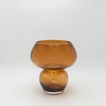 ΒΑΖΟ ΓΥΑΛΙΝΟ ΚΑΦΕ 24x24x26cm